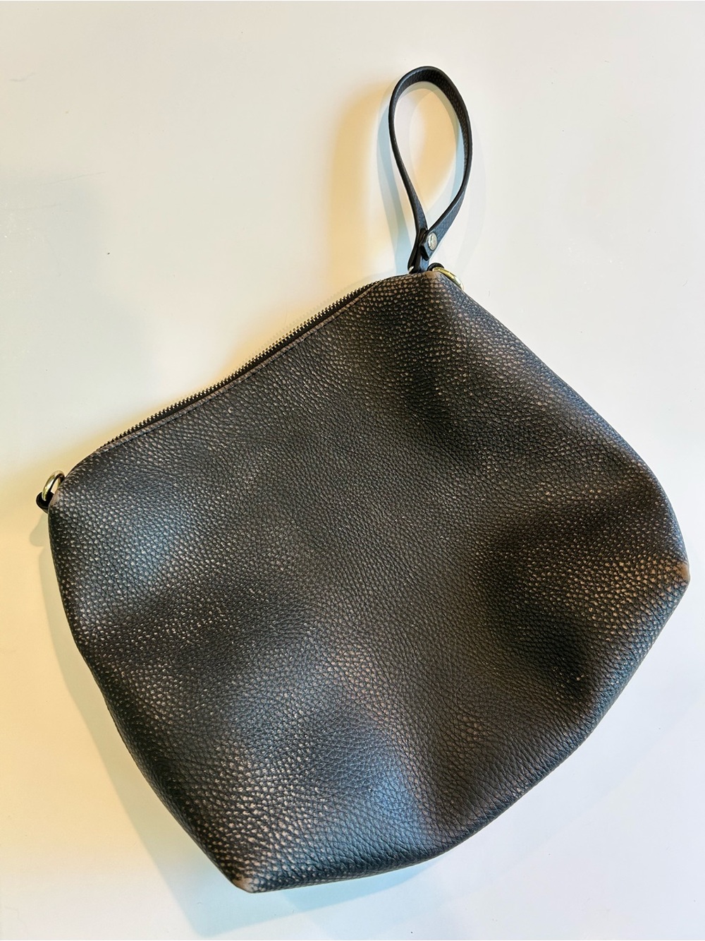 Steve Madden Distressed Faux Leather Wristlet Clutch
